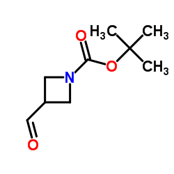 3-甲酰基氮杂环丁烷-1-羧酸叔丁酯结构式
