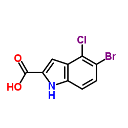 5-Bromo-4-chloro-1H-indole-2-carboxylic acid Structure