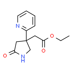 Ethyl 2-(5-oxo-3-(pyridin-2-yl)pyrrolidin-3-yl)acetate Structure