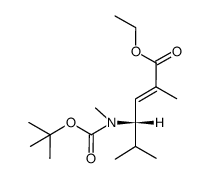 ethyl (2E,4S)-N-tert-butoxycarbonyl-N-methyl-4-amino-2,5-dimethylhex-2-enoate Structure