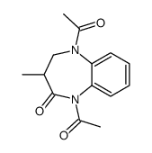 1,5-diacetyl-3-methyl-2,3-dihydro-1,5-benzodiazepin-4-one结构式
