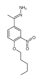 1-(3-nitro-4-pentoxyphenyl)ethylidenehydrazine Structure