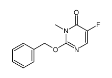 5-fluoro-3-methyl-2-phenylmethoxypyrimidin-4-one结构式