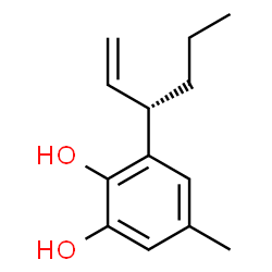 1,2-Benzenediol, 3-(1-ethenylbutyl)-5-methyl-, (S)- (9CI) structure