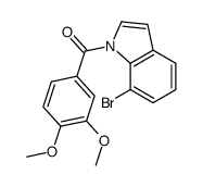 (7-bromoindol-1-yl)-(3,4-dimethoxyphenyl)methanone结构式