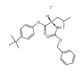 (S)-4-((2-(((benzyloxy)carbonyl)amino)-4-methylpentanoyl)oxy)-N,N,N-trimethylbenzenaminium iodide Structure