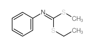 1-ethylsulfanyl-1-methylsulfanyl-N-phenyl-methanimine picture