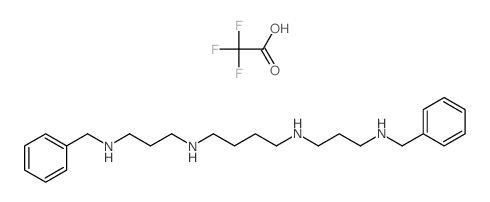 1,4-Butanediamine, N,N-bis[3-[ (phenylmethyl)amino]propyl]-, tetra(trifluoroacetate) Structure