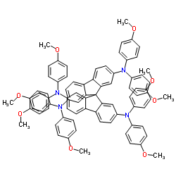 2,2',7,7'-Tetrakis[N,N-di(4-methoxyphenyl)amino]-9,9'-spirobifluorene Structure