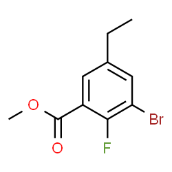 Methyl 3-bromo-5-ethyl-2-fluorobenzoate结构式