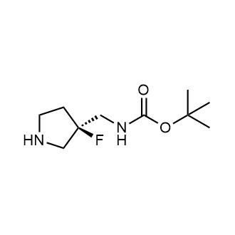 (R)-((3-氟吡咯烷-3-基)甲基)氨基甲酸叔丁酯结构式