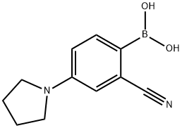 2-Cyano-4-(pyrrolidino)phenylboronic acid结构式