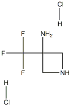 3-(三氟甲基)氮杂环丁烷-3-胺二盐酸盐结构式