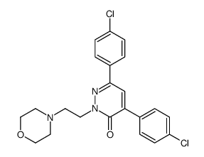 4,6-bis(4-chlorophenyl)-2-(2-morpholin-4-ylethyl)pyridazin-3-one Structure