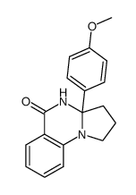3a-(4-methoxy-phenyl)-2,3,3a,4-tetrahydro-1H-pyrrolo[1,2-a]quinazolin-5-one结构式