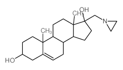 Androst-5-ene-3b,17b-diol, 17-(1-aziridinylmethyl)- (8CI) Structure