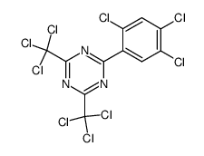 2,4-bis-trichloromethyl-6-(2,4,5-trichloro-phenyl)-[1,3,5]triazine Structure