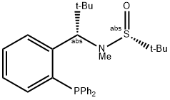 [S(R)]-N-[(1S)-1-[2-(二苯基膦)苯基]-叔丁基]-N-甲基-2-叔丁基亚磺酰胺结构式