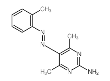 2-Pyrimidinamine,4,6-dimethyl-5-[2-(2-methylphenyl)diazenyl]-结构式