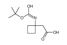 2-(1-((tert-Butoxycarbonyl)amino)cyclobutyl)acetic acid Structure