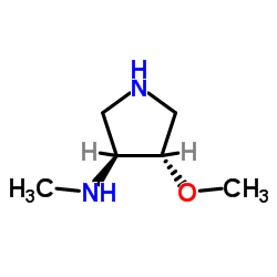 (3S,4S)-4-Methoxy-N-methyl-3-pyrrolidinamine Structure
