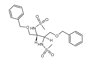 meso-1,4-Dibenzyloxy-2,3-dimethan-sulfonamidobutan结构式