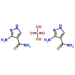 3-Amino-4-pyrazolecarboxamide hemisulfate structure