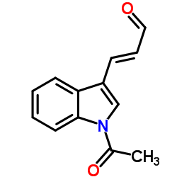 (2E)-3-(1-Acetyl-1H-indol-3-yl)acrylaldehyde结构式