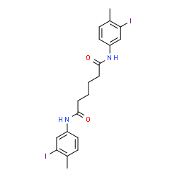N,N'-Bis(3-iodo-4-methylphenyl)hexanediamide Structure