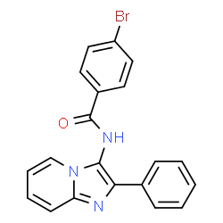 4-bromo-N-(2-phenylimidazo[1,2-a]pyridin-3-yl)benzamide结构式