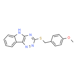 3-[(4-Methoxybenzyl)sulfanyl]-5H-[1,2,4]triazino[5,6-b]indole结构式