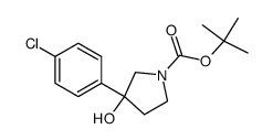 1-BOC-3-(4-CHLOROPHENYL)-3-HYDROXYPYRROLIDINE结构式