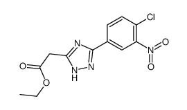 ethyl 2-[3-(4-chloro-3-nitrophenyl)-1H-1,2,4-triazol-5-yl]acetate Structure