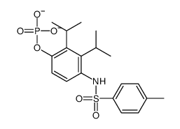 [4-[(4-methylphenyl)sulfonylamino]-2,3-di(propan-2-yl)phenyl] phosphate结构式