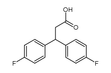 3,3-bis(4-fluorophenyl)-propanoic acid结构式