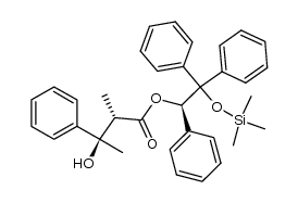 (1R)-1,2,2-triphenyl-2-(trimethylsilyloxy)ethyl (2S,3R)-3-hydroxy-2,3-dimethyl-3-phenylpropanoate Structure
