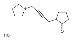 2-(4-pyrrolidin-1-ylbut-2-ynyl)cyclopentan-1-one,hydrochloride Structure