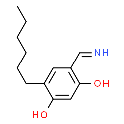 1,3-Benzenediol, 4-hexyl-6-(iminomethyl)- (9CI)结构式