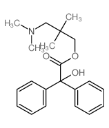 (3-dimethylamino-2,2-dimethyl-propyl) 2-hydroxy-2,2-diphenyl-acetate structure