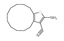 2-氨基-4,5,6,7,8,9,10,11,12,13-十氢环十二[b]噻吩-3-甲腈结构式