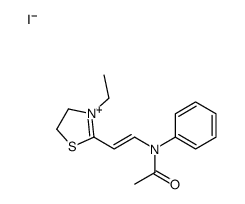3-ethyl-2-[2-(N-phenylacetamido)vinyl]-4,5-dihydrothiazolium iodide结构式