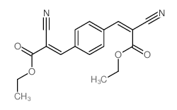 2-Propenoic acid,3,3'-(1,4-phenylene)bis[2- cyano-,diethyl ester structure