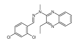 N-[(2,4-dichlorophenyl)methylideneamino]-3-ethyl-N-methylquinoxalin-2-amine Structure