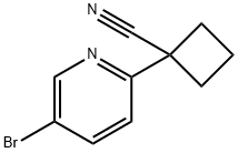 1-(5-bromopyridin-2-yl)cyclobutanecarbonitrile结构式