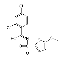 2,4-dichloro-N-(5-methoxythiophen-2-yl)sulfonylbenzamide结构式