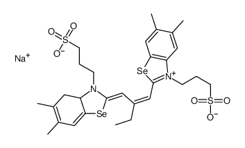 sodium,3-[(2E)-2-[(2Z)-2-[[5,6-dimethyl-3-(3-sulfonatopropyl)-3a,4-dihydro-1,3-benzoselenazol-3-ium-2-yl]methylidene]butylidene]-5,6-dimethyl-1,3-benzoselenazol-3-yl]propane-1-sulfonate Structure