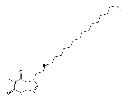 7-[2-(Hexadecylamino)ethyl]-3,7-dihydro-1,3-dimethyl-1H-purine-2,6-dione结构式