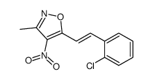 5-[2-(2-chlorophenyl)ethenyl]-3-methyl-4-nitro-1,2-oxazole Structure