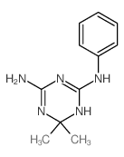 6,6-二甲基-n~2~-苯基-1,6-二氢-1,3,5-三嗪-2,4-二胺结构式