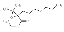 ethyl 2-heptyl-3,3-dimethyl-oxirane-2-carboxylate结构式